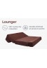 Nudge PU Foam Polycotton Washable Cover 2 Seater Sofa/Bed Coffee (4Ft X 6 Inch Ft)